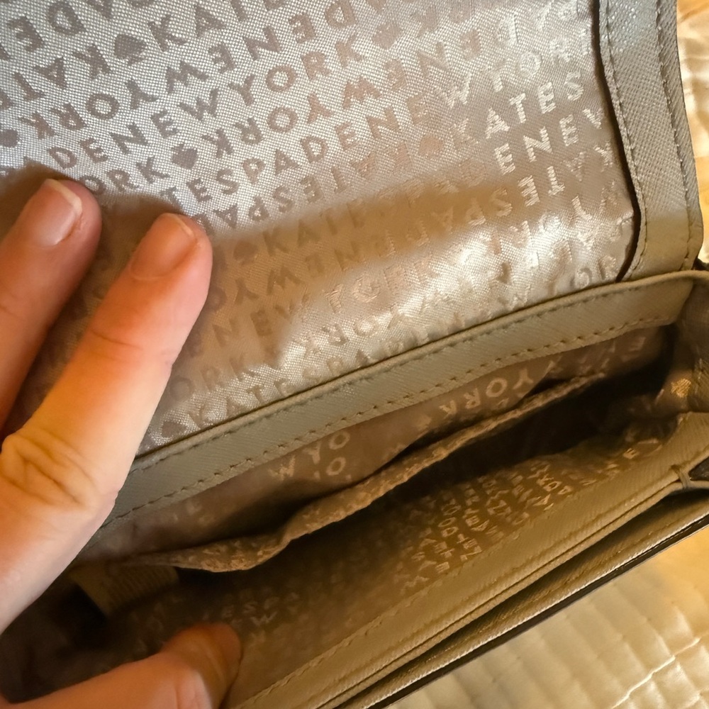 Gray//Pale Blue Crossbody Bag - Picture 2 of 4